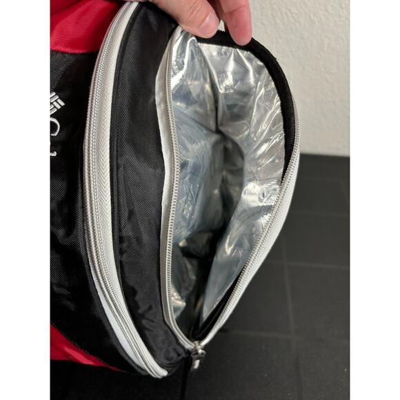 Columbia Trekster Diaper Bag Backpack Straps Red Black - Picture 10 of 11